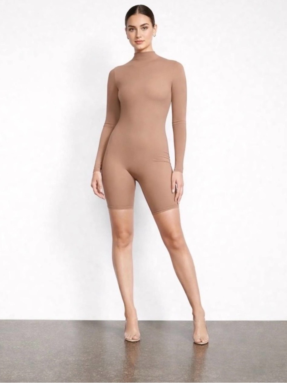 Skims All-In-One Long Sleeve Mid Thigh Romper